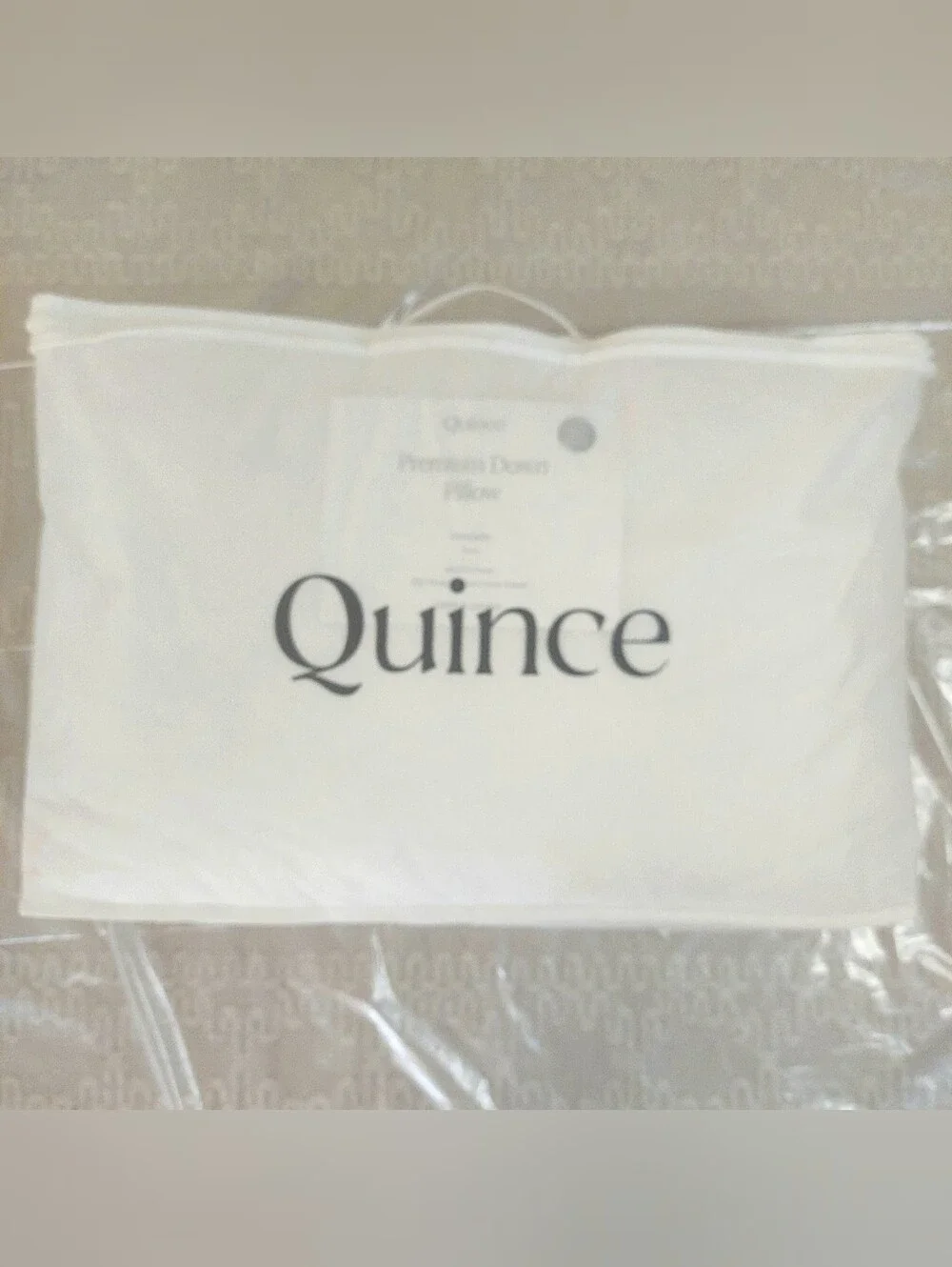 NWOT- Quince Standard White Duck Down Premium Pillow (Firm)(P47)